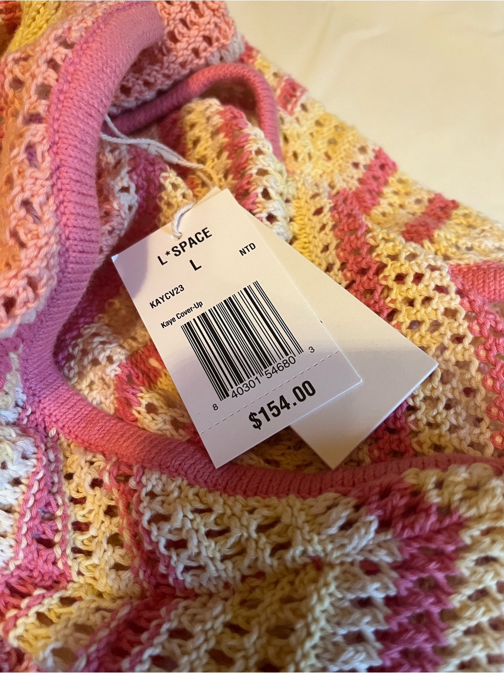 NWT L Space size L Hanna Montazamie Kaye Crochet Maxi Cover-Up Dress - Picture 8 of 11